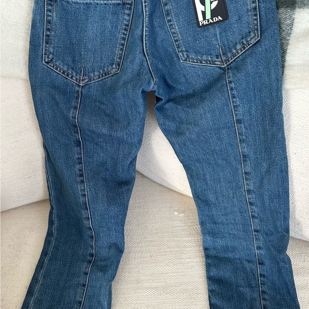 Prada Women's Dark Blue Flare Jeans